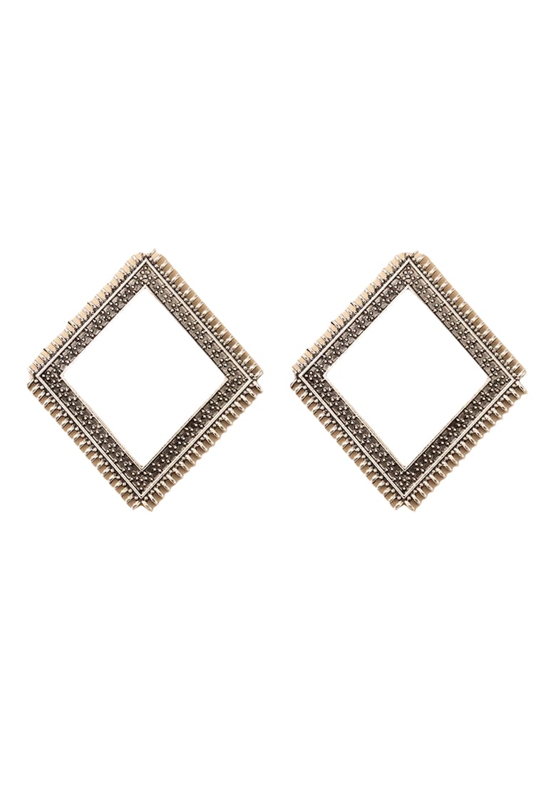 Cercei argintii - forma de romb - Evanna C16 -