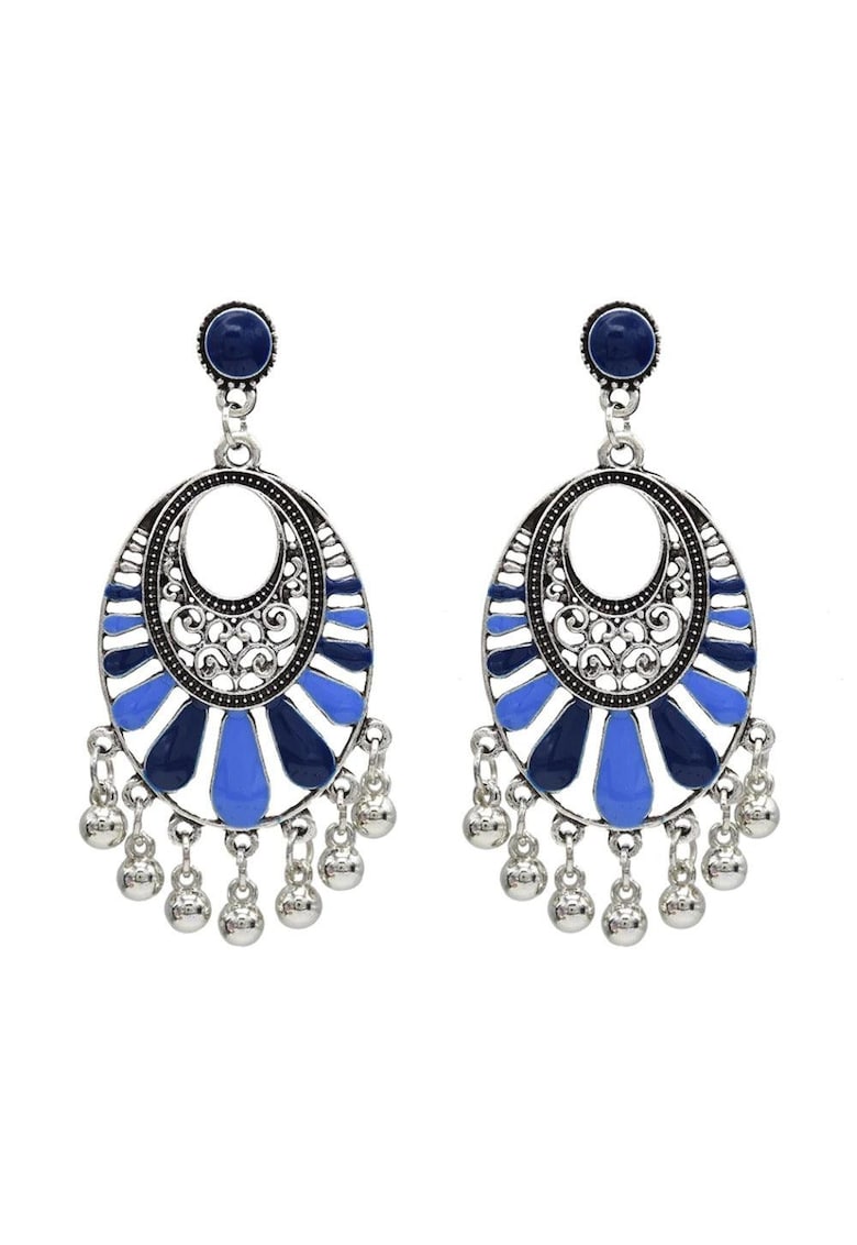 Cercei argintii - cu pietre albastre - Evelyn C14 -