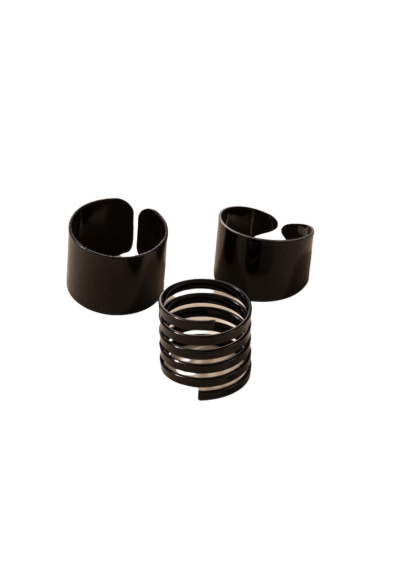 Set 3 inele - negre - forme diverse - Fanny C15 -