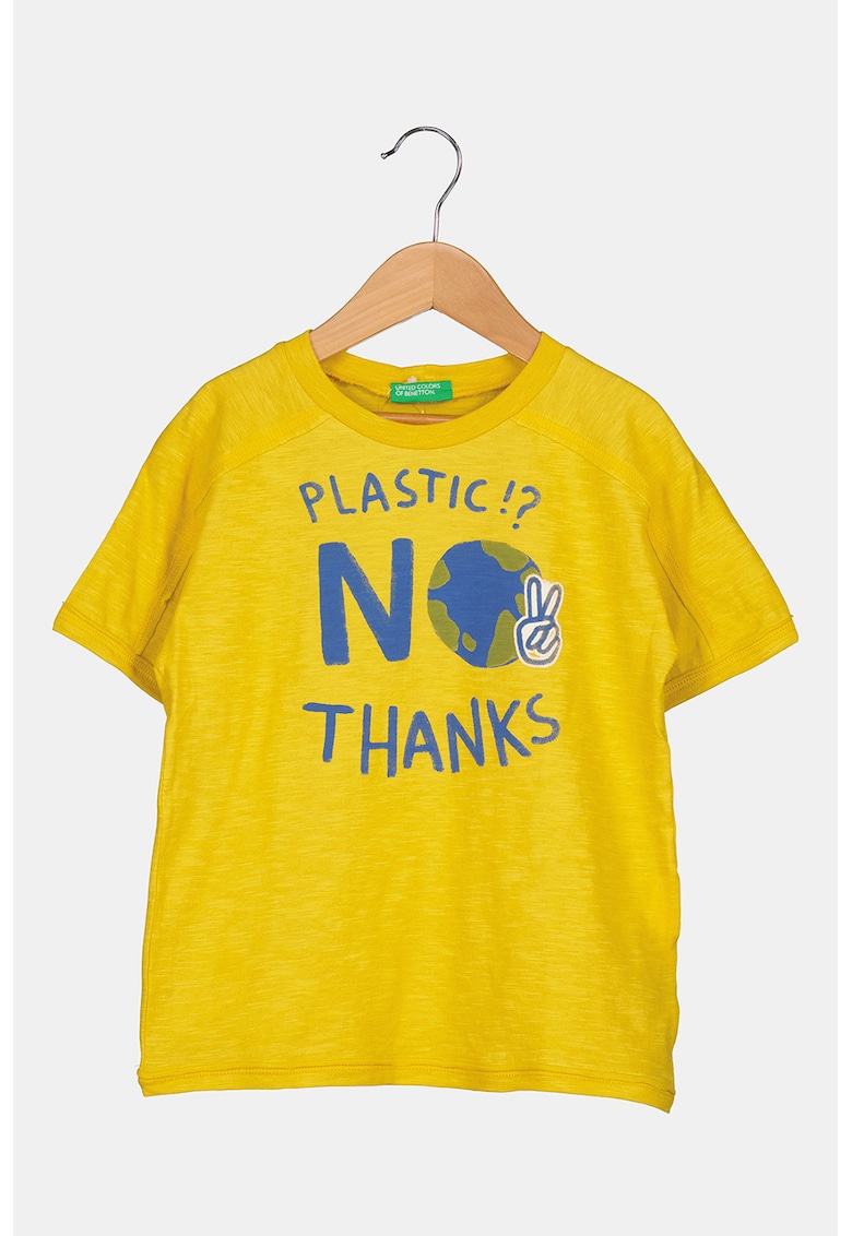 Tricou cu imprimeu si maneci raglan