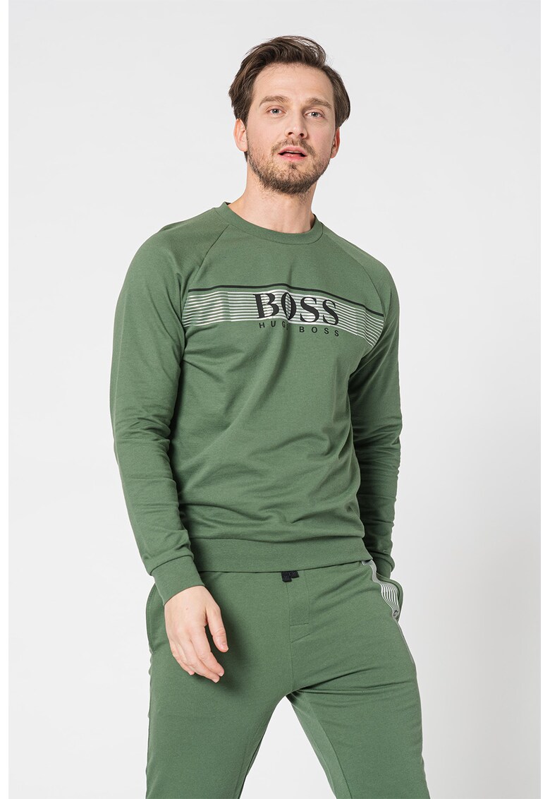 Bluza sport de casa cu imprimeu logo Authentic Boss imagine 2022 reducere