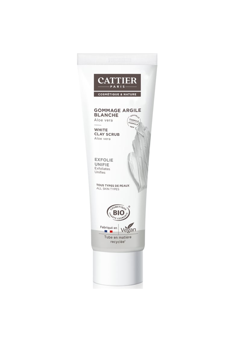 Exfoliant bio cu argila alba toate tipurile de ten - 100 ml