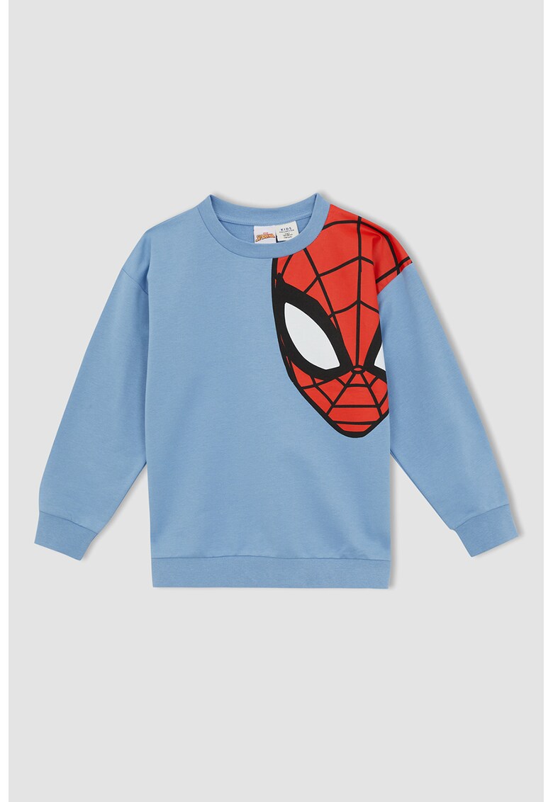 Bluza sport cu decolteu la baza gatului si imprimeu Spiderman