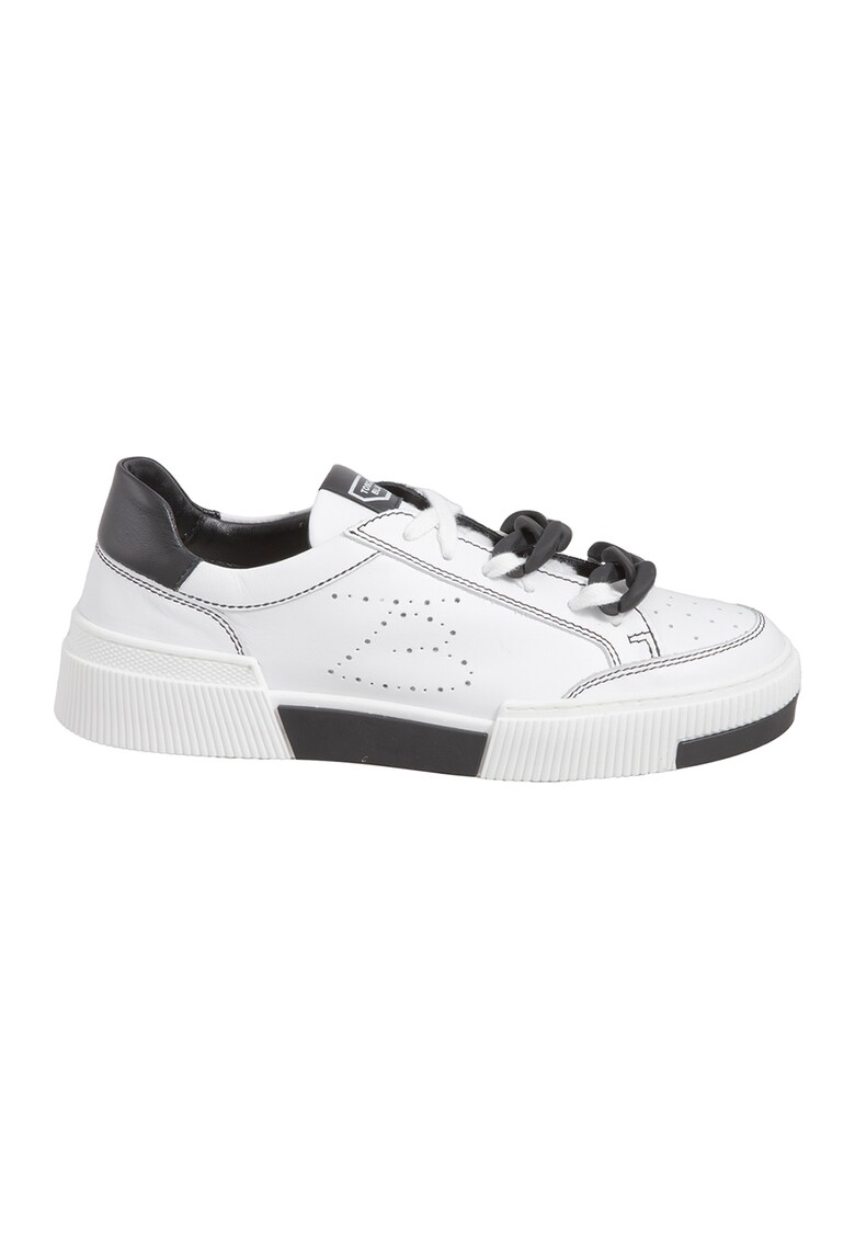 Pantofi sport de piele cu design colorblock