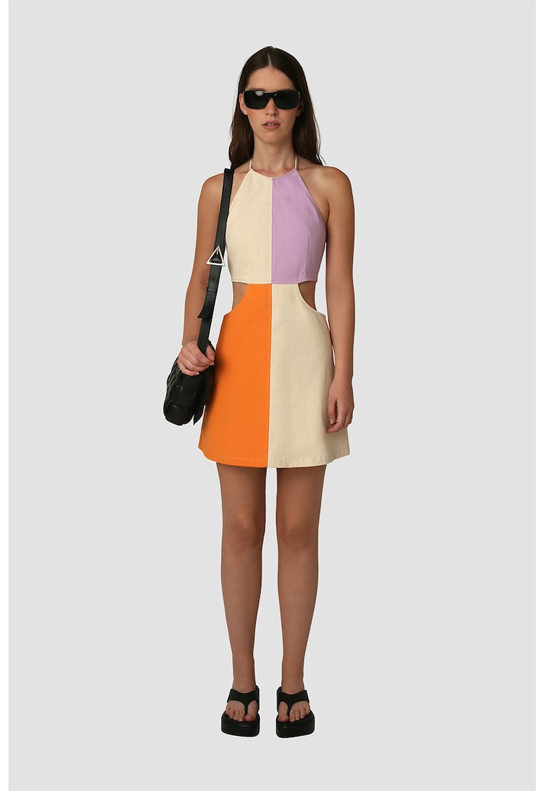 Rochie mini colorblock cu decupaje miami