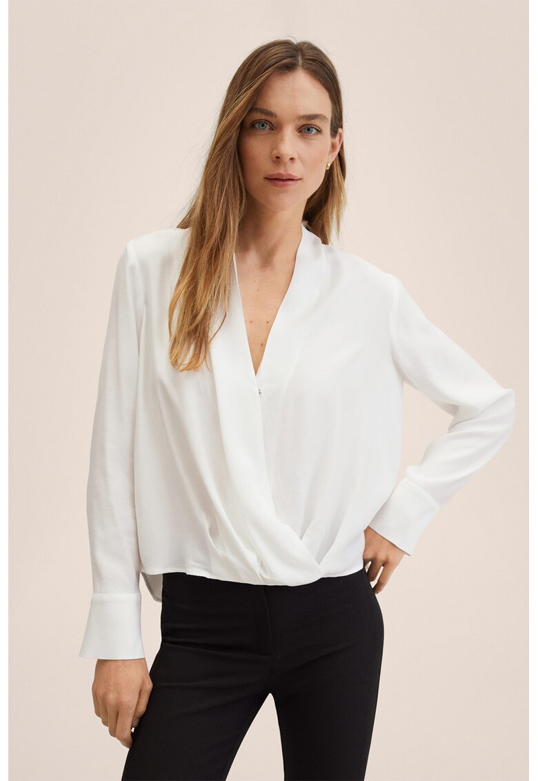 Bluza vaporoasa din amestec de modal Cris fashiondays imagine noua