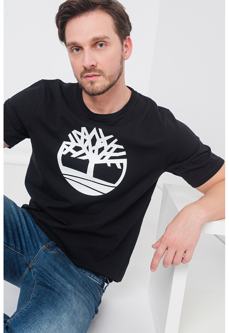 Tricou de bumbac organic cu logo Kennebec River Tree Bărbaţi