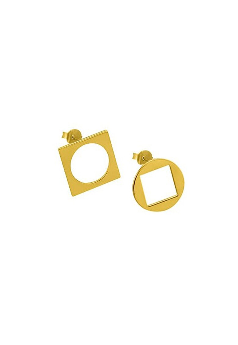 Cercei de aur de 14K – cu decupaje geometrice fashiondays.ro