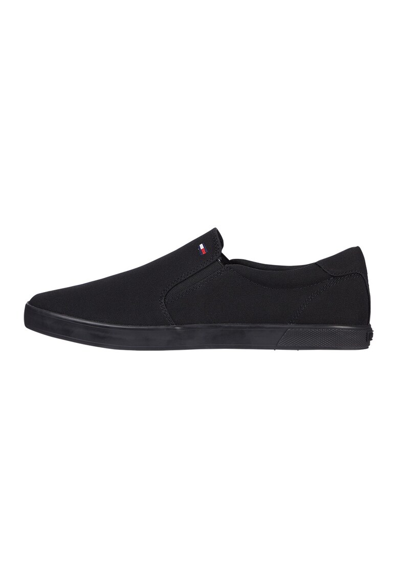 Pantofi slip-on de panza cu logo discret - Alb murdar