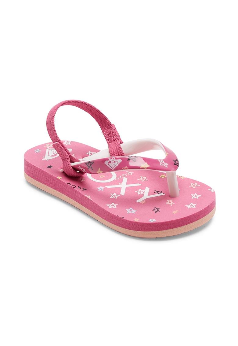 Sandale slingback Pebbles - Alb/Roz