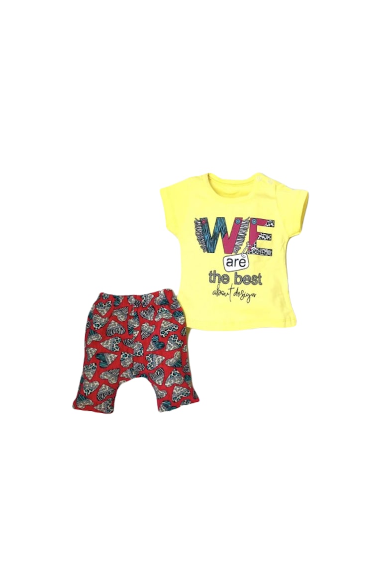 Costumas Cu Tricou - We Are The Best! - Maneca scurta - Bumbac - Fete - Multicolor