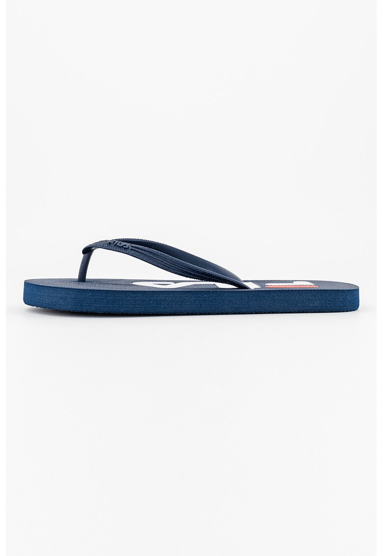 Papuci flip-flop cu logo stantat Troy - Bleumarin