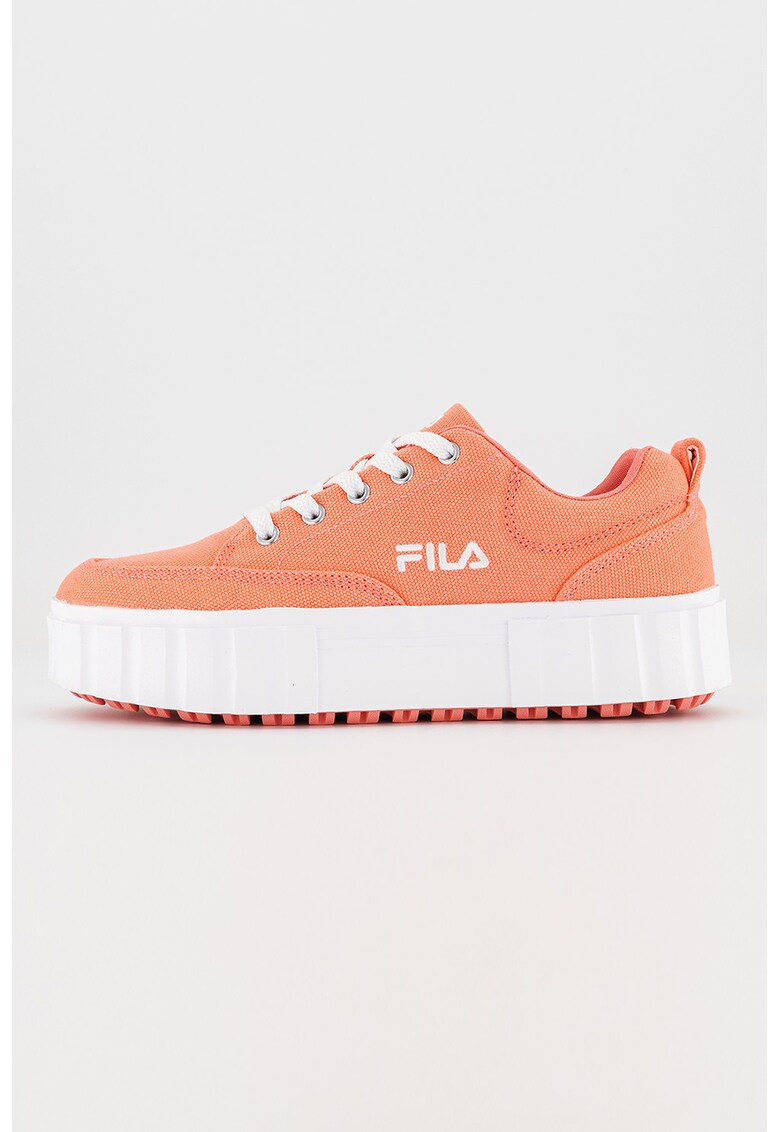 Tenisi flatform cu logo Sandblast