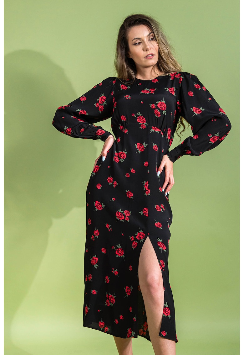 Rochie midi cu slit frontal Raisa