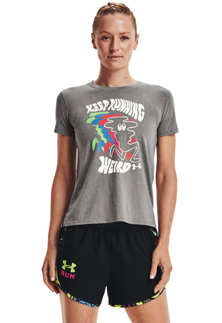 Tricou cu model grafic pentru alergare Keep Run Weird fashiondays imagine noua