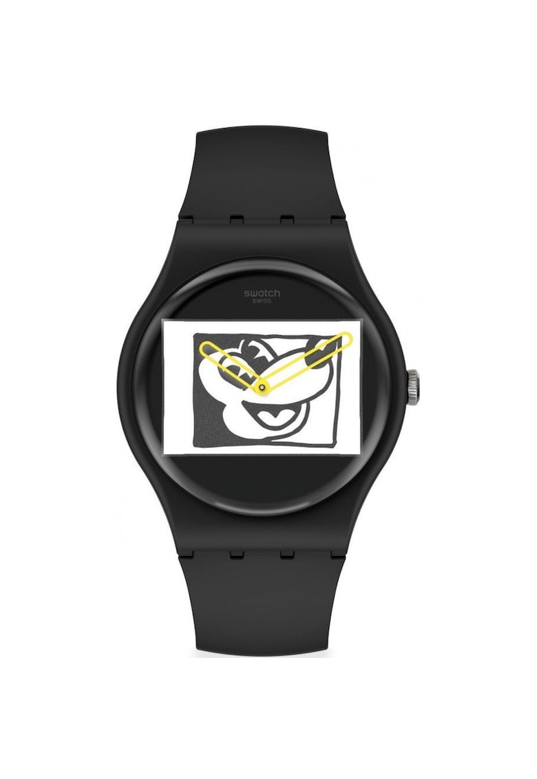 Ceas Keith Haring Mickey Blanc Sur Noir – negru – Swatch Ceas Keith Haring Mickey Blanc Sur Noir – negru – Swatch