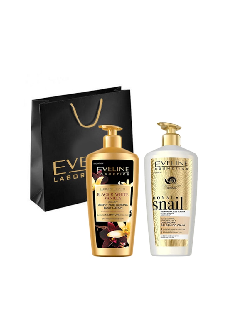 Set Lotiune de corp  Royal Snail - 350 ml - Lotiune de corp Luxury Expert Black&White Vanilla - 350ml