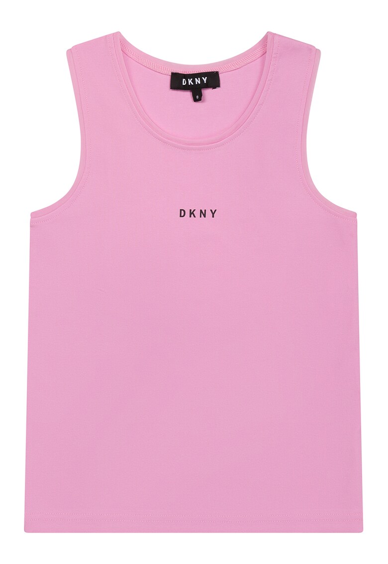 Top din amestec de bumbac cu logo discret DKNY  Imbracaminte