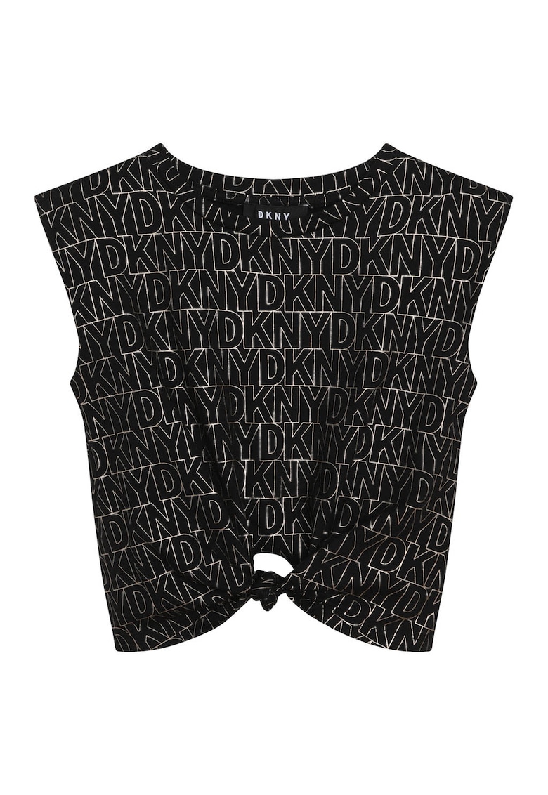 Тениска с лого и възел DKNY