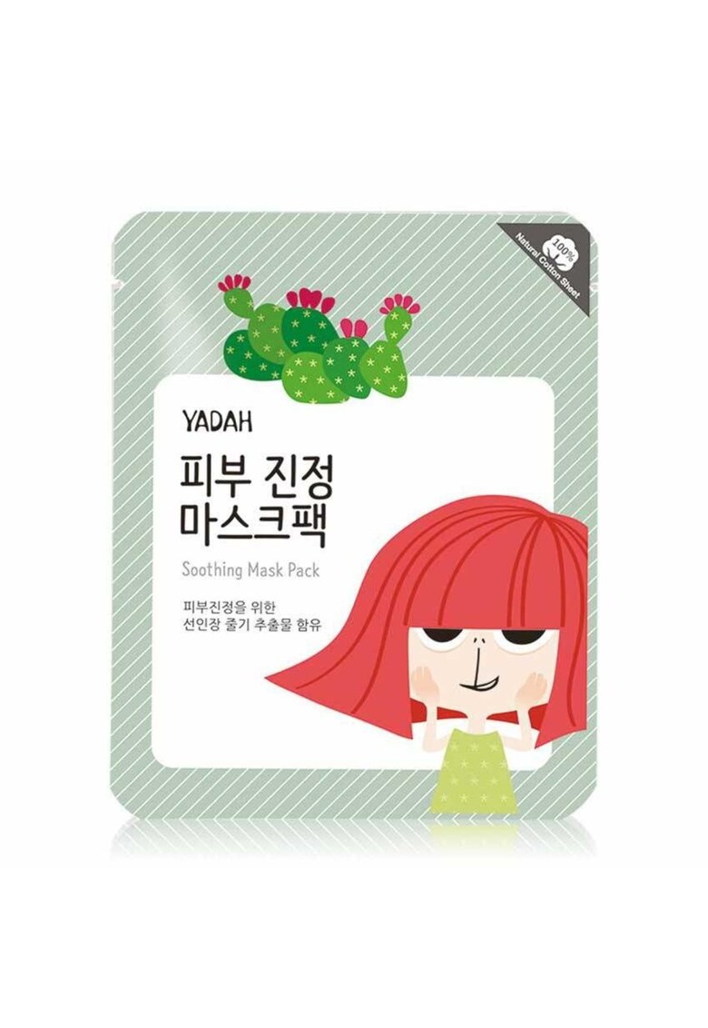 Masca de fata calmanta - tip servetel - cu extract de cactus - 1 buc