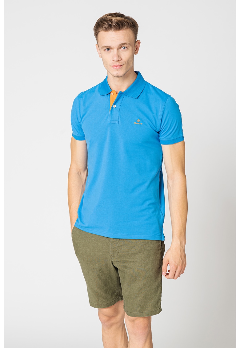 Tricou polo regular fit din pique