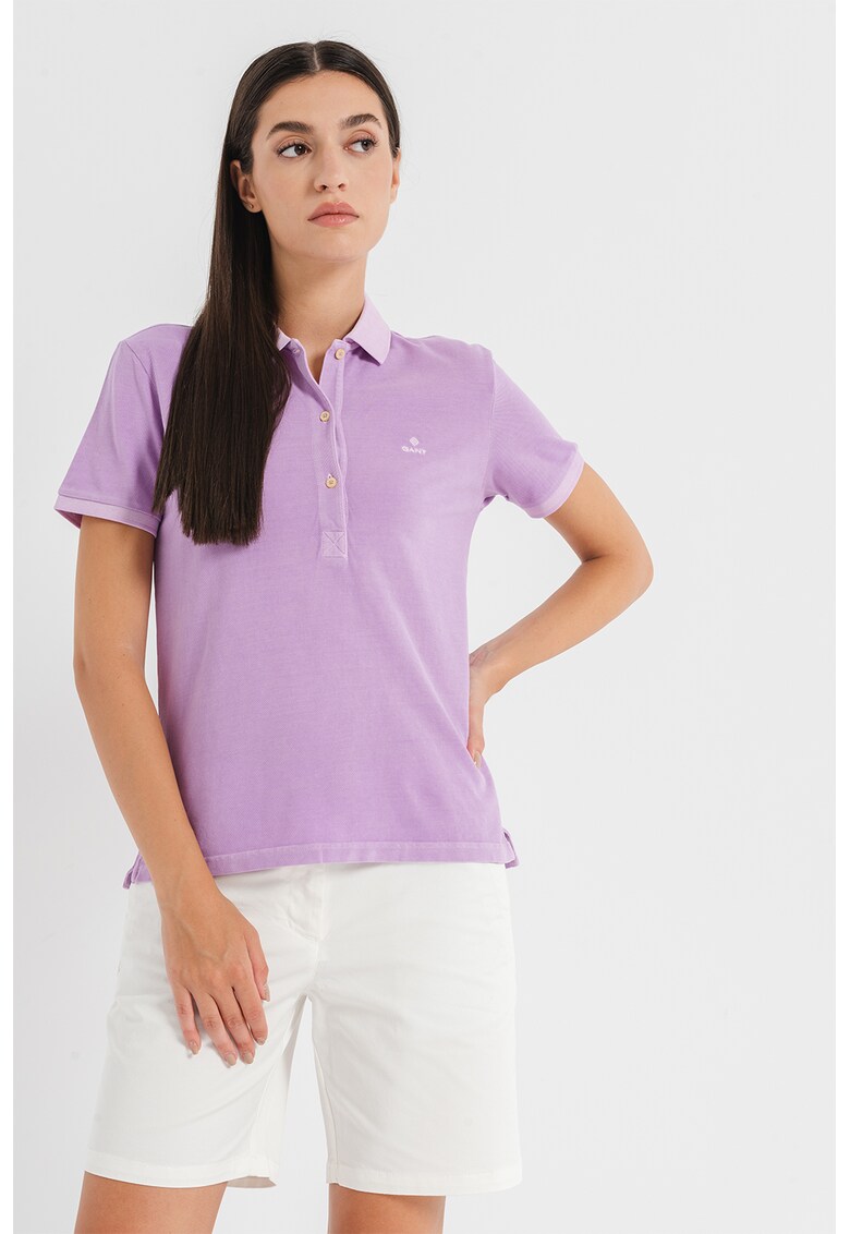 Tricou polo regular fit din pique Sunfaded image18