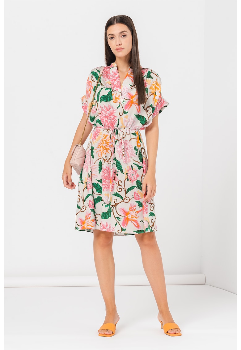 Rochie din lyocell cu model floral