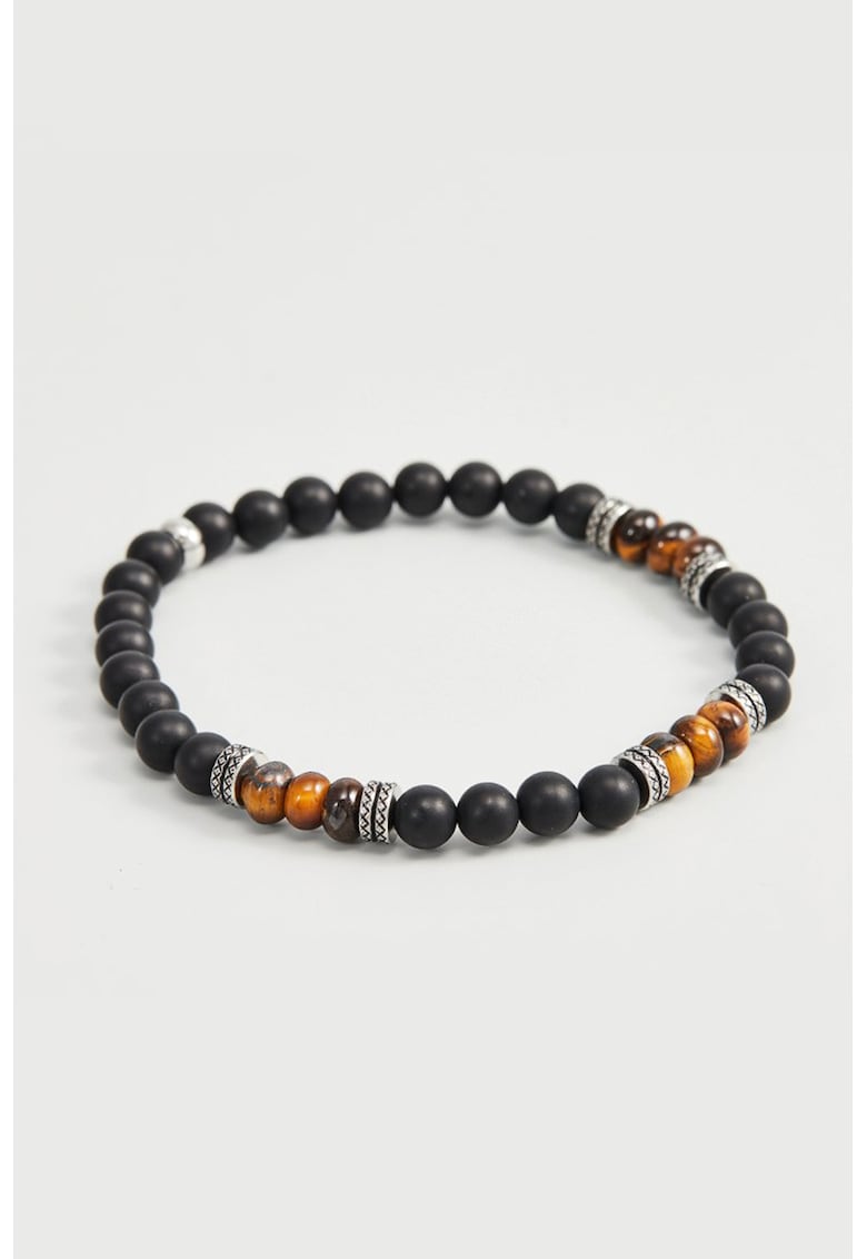 Bratara elastica cu margele - Negru