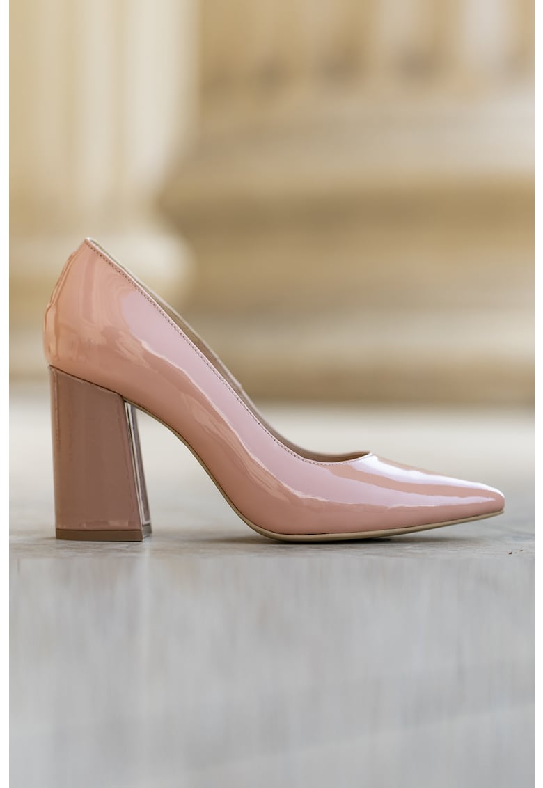 Pantofi de piele cu toc masiv Victoria CONDUR by alexandru imagine 2022 13clothing.ro