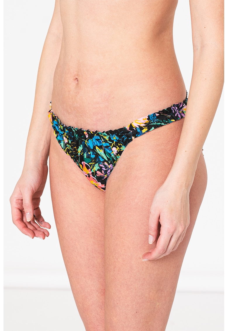 Slip brazilian cu model abstract Tirren - Verde/Negru/Roz