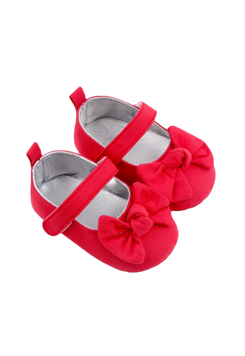 Pantofiori Cu Fundita - Velcro - Textil - Fete
