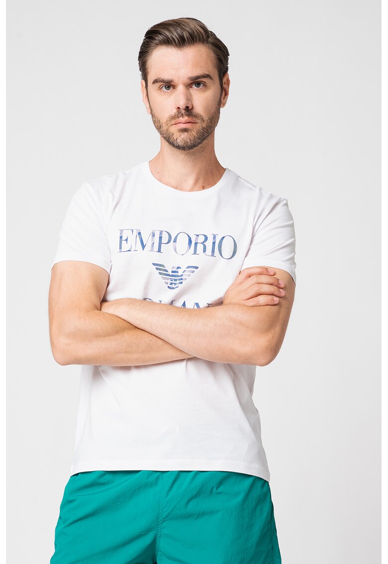 Tricou de plaja cu imprimeu logo
