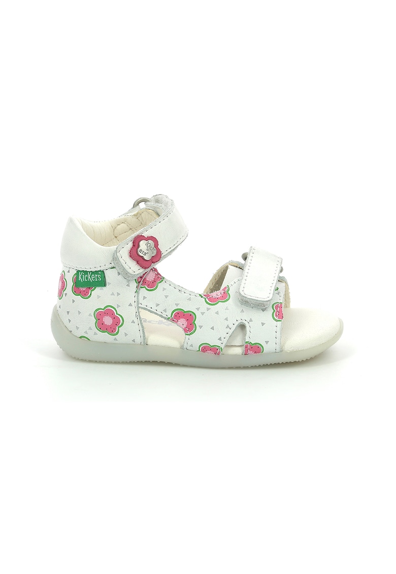 Sandale din piele cu inchidere velcro si imprimeu floral fashiondays.ro imagine noua 2022