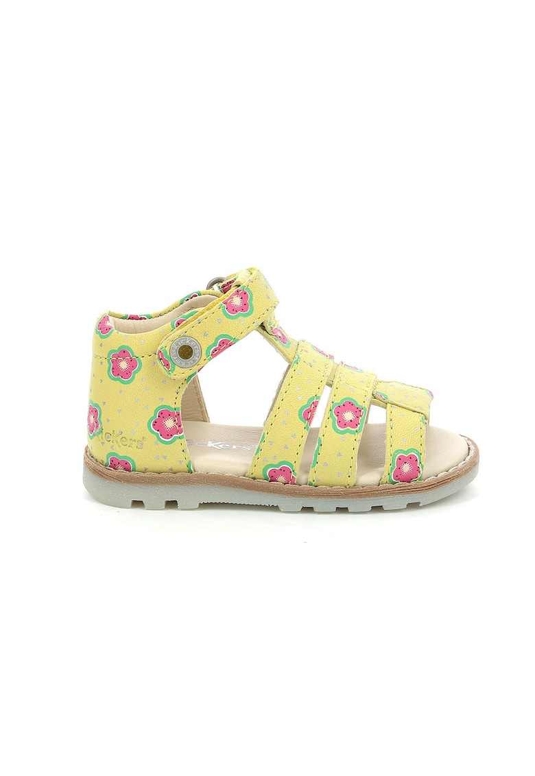 Sandale din piele cu inchidere velcro si imprimeu floral Answear 2023-06-01