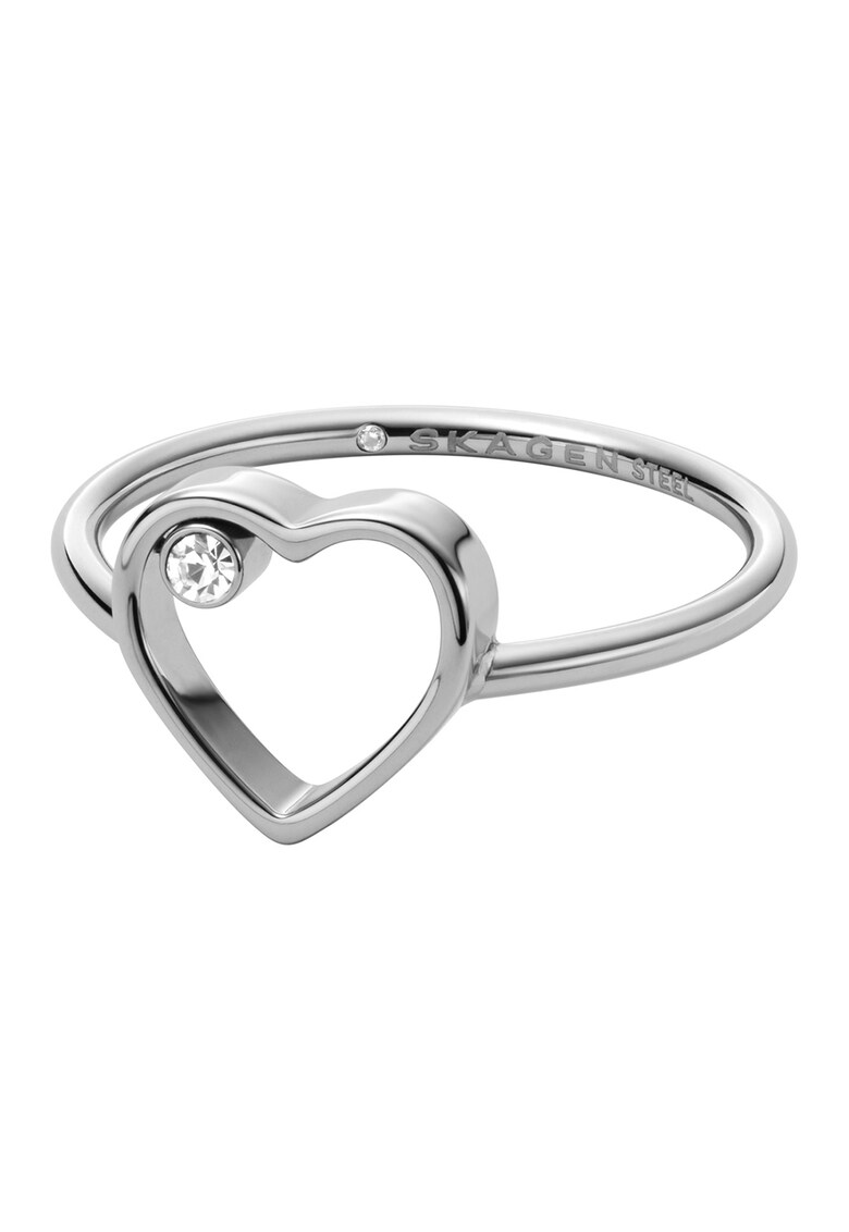 Иноксов пръстен с циркони Skagen
