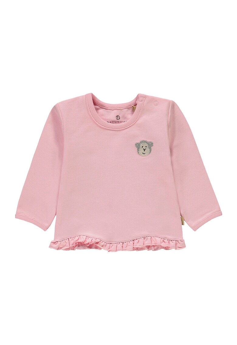 Bluza din amestec de bumbac organic cu volane