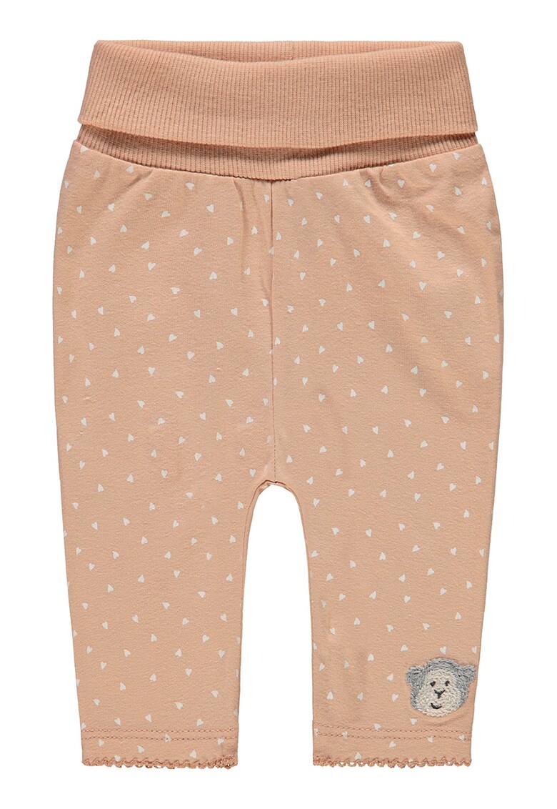 Pantaloni din amestec de bumbac cu talie elastica