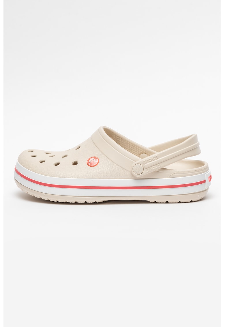 Saboti slingback unisex relaxed fit Crocband234 - Alb murdar