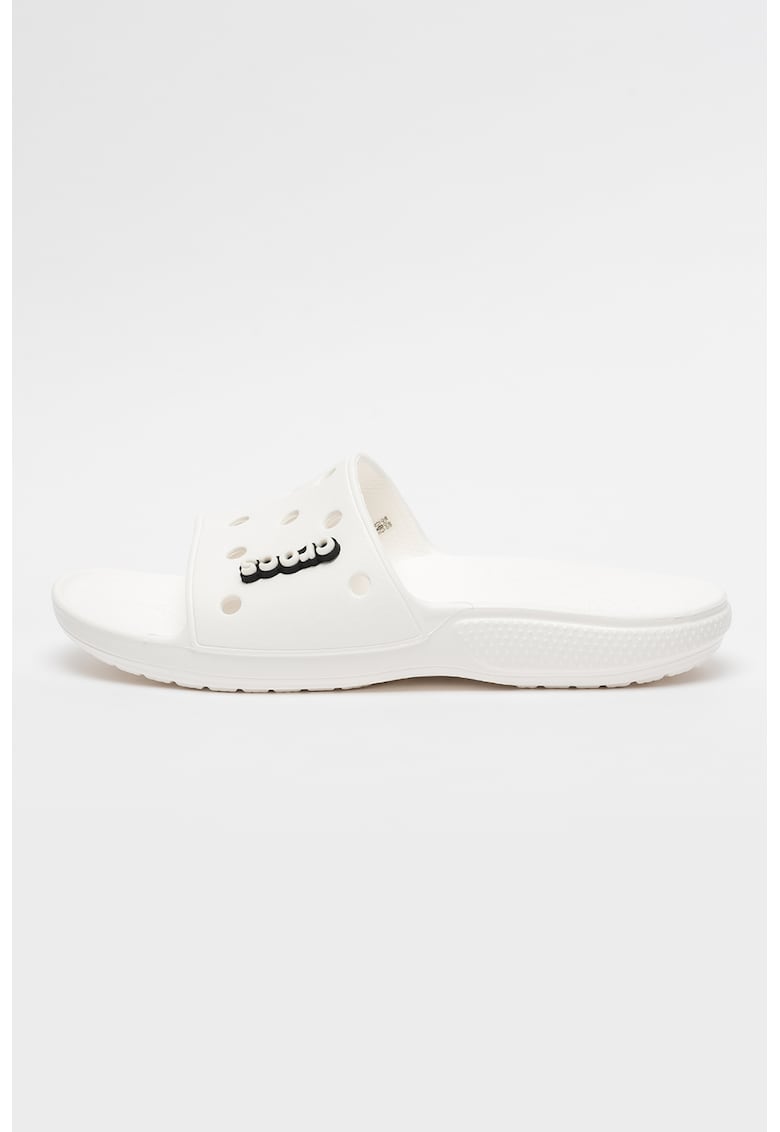 Papuci unisex cu model cu perforatii Classic - Alb