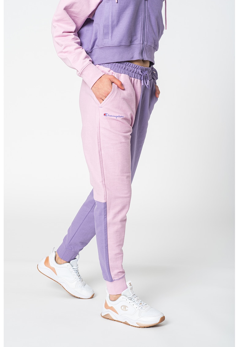 Pantaloni sport cu model in doua tonuri si buzunare oblice 2022 ❤️ Pret Super fashiondays imagine noua 2022