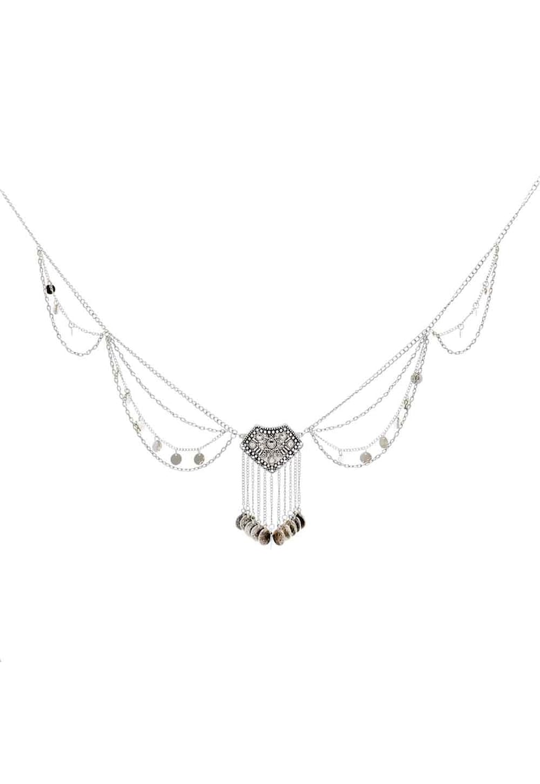 Lant de corp - argintiu - cu banuti - Kesia C15 -