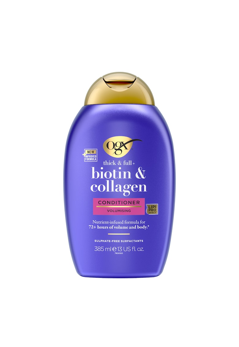 Balsam pentru volum Biotina si Colagen - cu vitamina B7 - pentru par des si bogat - fara sulfati - 385 ml