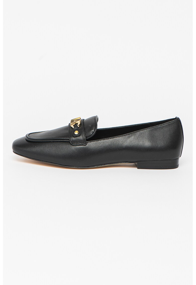 Pantofi loafer de piele cu logo metalic Farrah fashiondays.ro