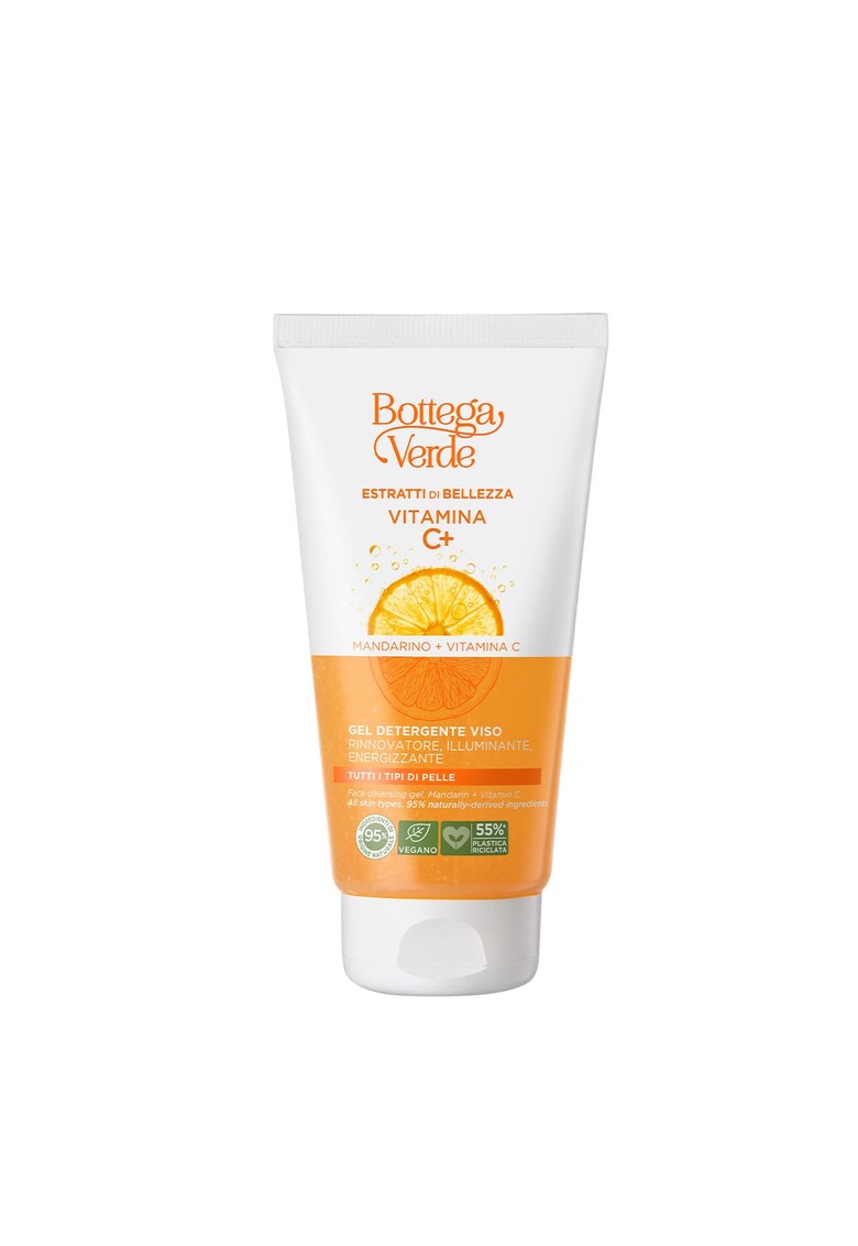 Gel de curatare a fetei - pentru toate tipurile de ten cu extract de Mandarina si Vitamina C - Estratti di Bellezza - 150 ML -