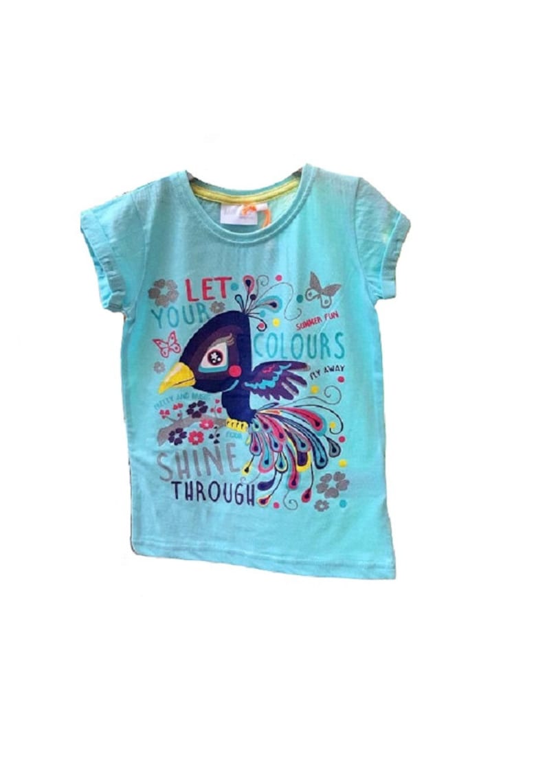 Tricou - Let Shine - Maneca scurta - Bumbac - Fete - Multicolor