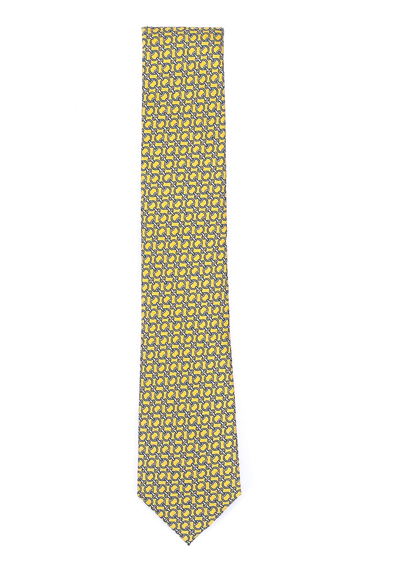 Cravata din matase cu model geometric Grazie Filipeti ACCESORII/Papioane