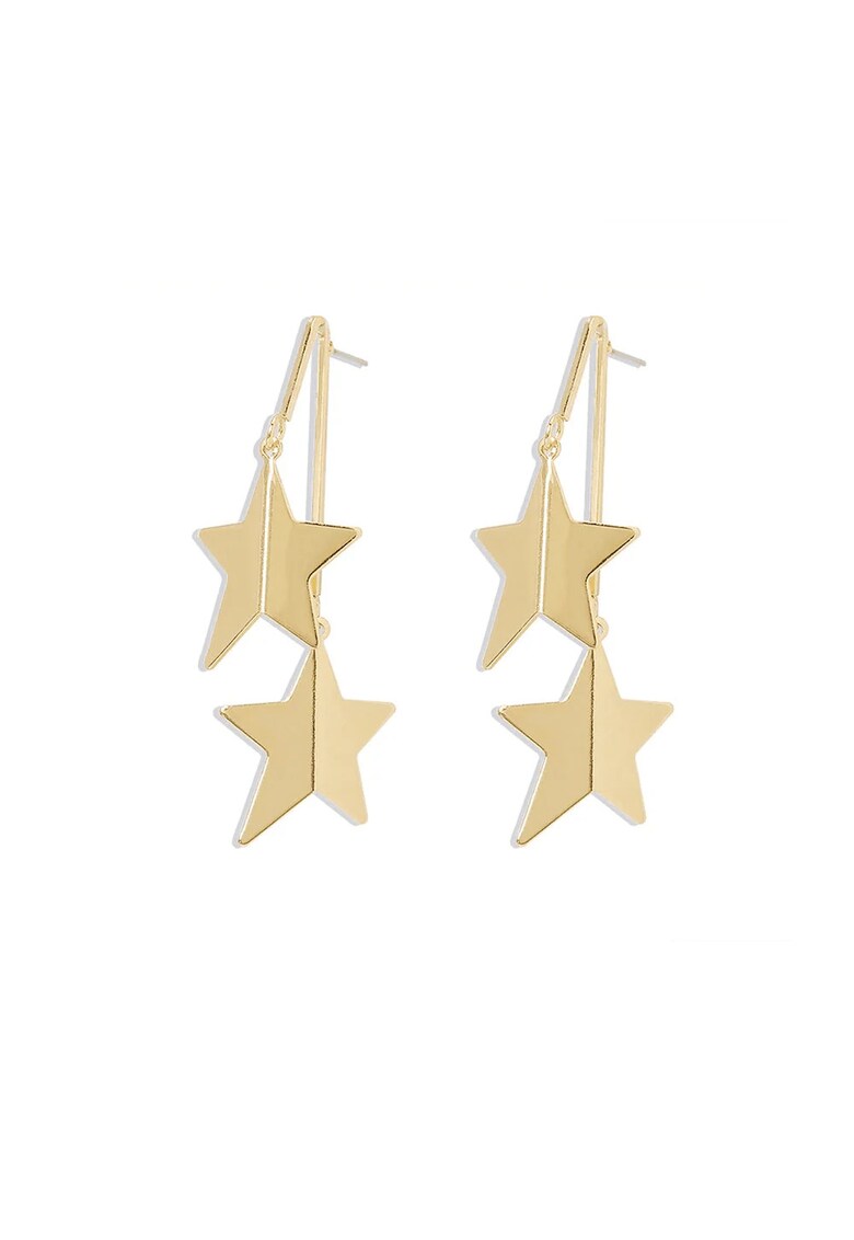 Cercei aurii - cu stelute - Lotus C1 -