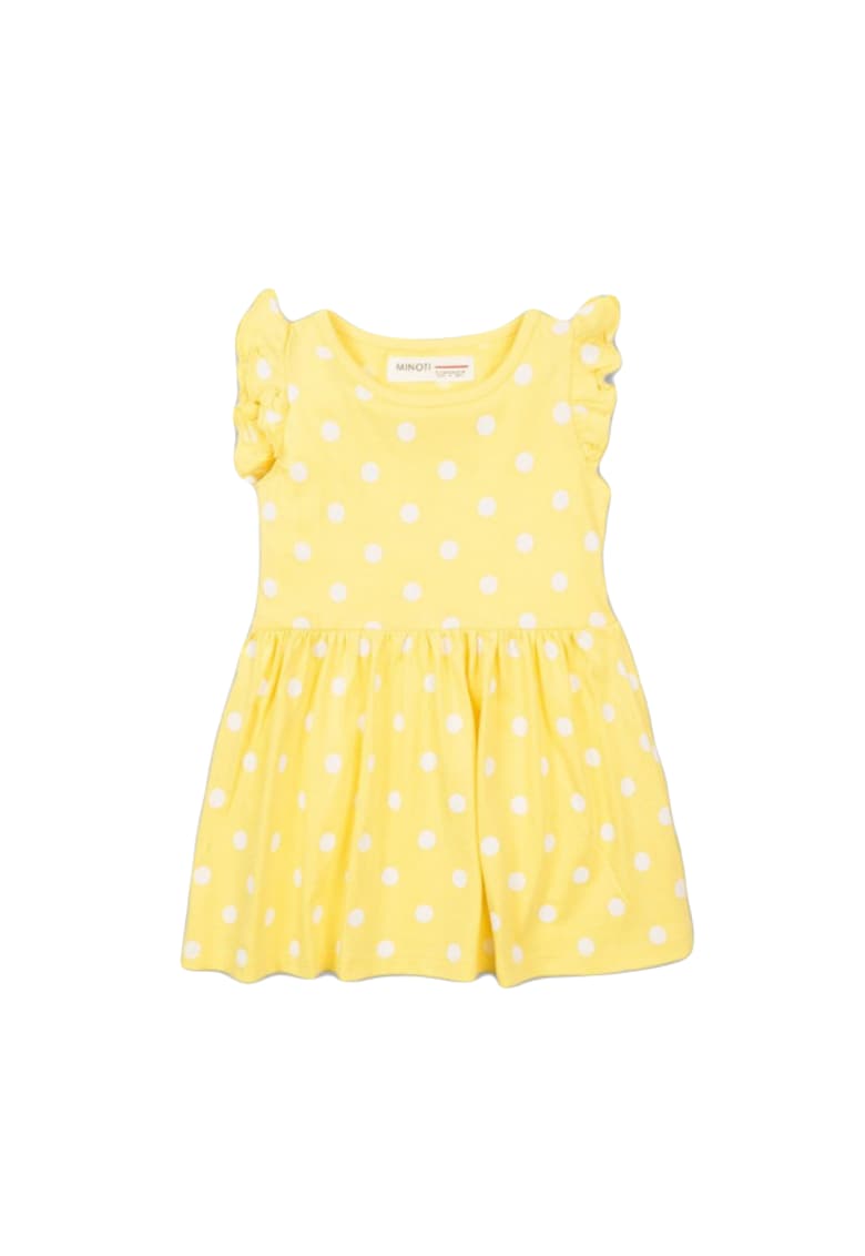 Rochita Galbena Cu Buline Albe - Maneca scurta - Bumbac