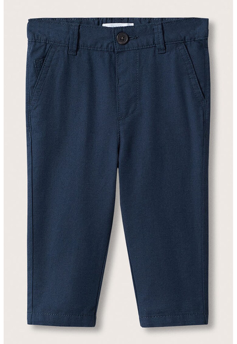 Pantaloni din amestec de bumbac si in cu croiala dreapta Nicob
