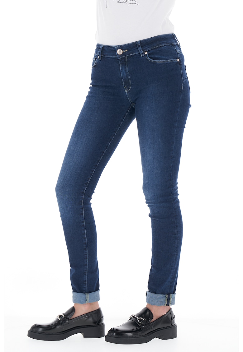 Blugi skinny cu talie medie